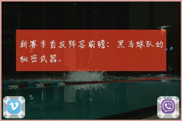 新赛季首发阵容前瞻:黑马球队的秘密武器。